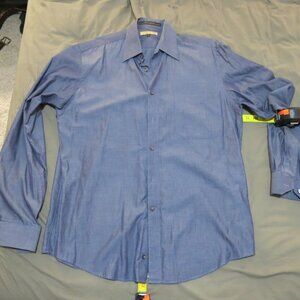 Donna Karan Dress Shirt 16, 36/37 Blue
